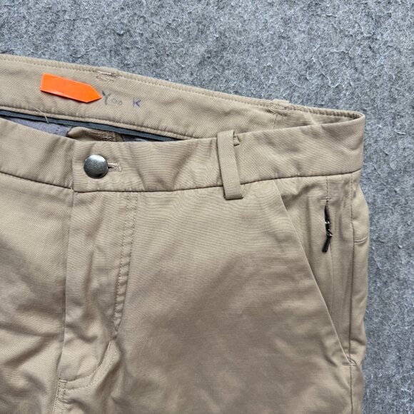 Lululemon Commission Pants Men 32 x 29 Beige Slim Tapered Technical Chinos - Picture 5 of 16